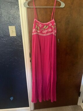 In loom embroidered dress